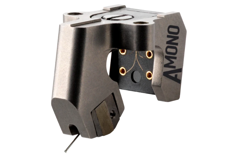 Salon 1 Audio Ortofon MC A Mono moving coil phono cartridge featuring a black SLM stainless steel body.