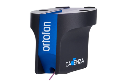 Salon 1 Audio Ortofon MC Cadenza Blue moving coil phono cartridge with blue and black body and ruby cantilever