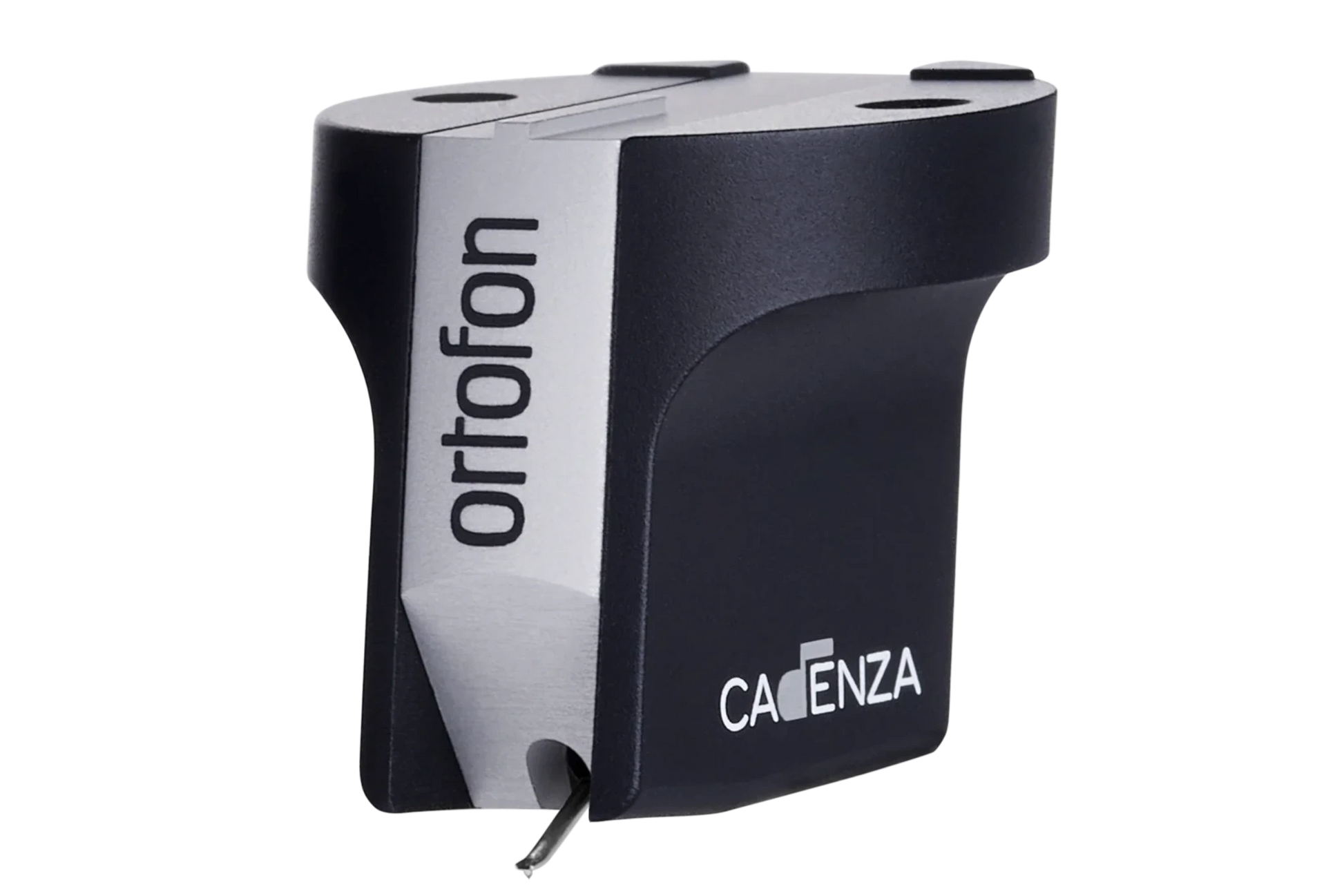 Salon 1 Audio Ortofon MC Cadenza Mono moving coil phono cartridge in black and silver with a fine line stylus.