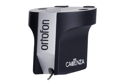 Salon 1 Audio Ortofon MC Cadenza Mono moving coil phono cartridge in black and silver with a fine line stylus.