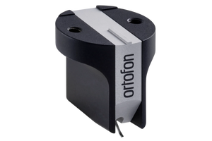 Salon 1 Audio Ortofon MC Cadenza Mono moving coil phono cartridge in black and silver with a precision stylus.