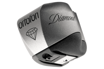 Salon 1 Audio Ortofon MC Diamond moving coil phono cartridge featuring a silver and black titanium SLM body