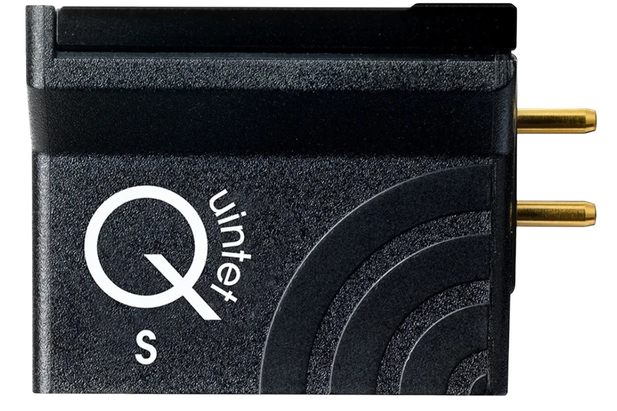 Salon 1 Audio Ortofon MC Quintet Black S moving coil phono cartridge featuring a sleek black finish and side logo.
