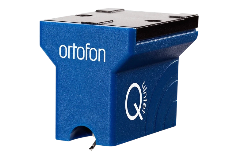 Salon 1 Audio Ortofon MC Quintet Blue moving coil phono cartridge in a vibrant blue thermoplastic body with stylus