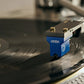 Salon 1 Audio Ortofon MC Quintet Blue moving coil phono cartridge playing a vinyl record on a turntable