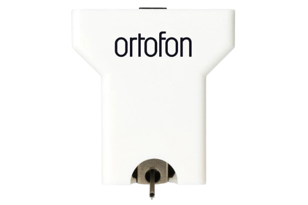 Salon 1 Audio Ortofon MC Quintet Mono moving coil cartridge in white with a nude elliptical stylus and aluminum cantilever