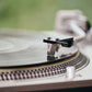 Salon 1 Audio Ortofon MC Verismo moving coil phono cartridge playing a vinyl record on a turntable