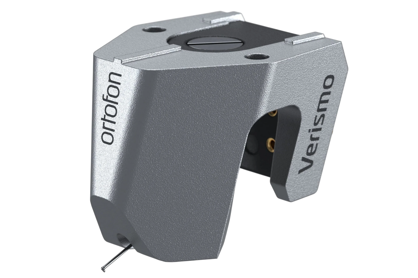 Salon 1 Audio Ortofon MC Verismo flagship moving coil phono cartridge in a silver SLM titanium body.