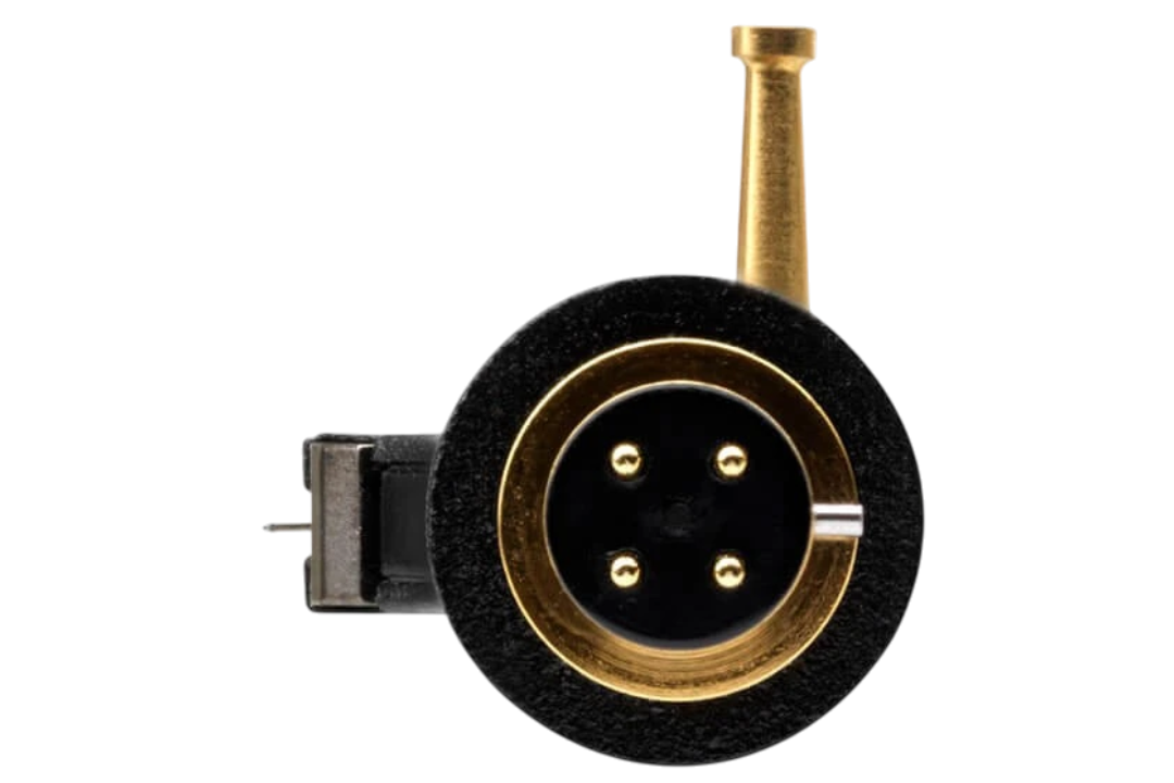 Salon 1 Audio Ortofon MC Xpression moving coil phono cartridge rear view showing gold pins and connector