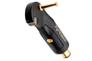 Salon 1 Audio Ortofon MC Xpression moving coil phono cartridge in black with gold accents on a white background.