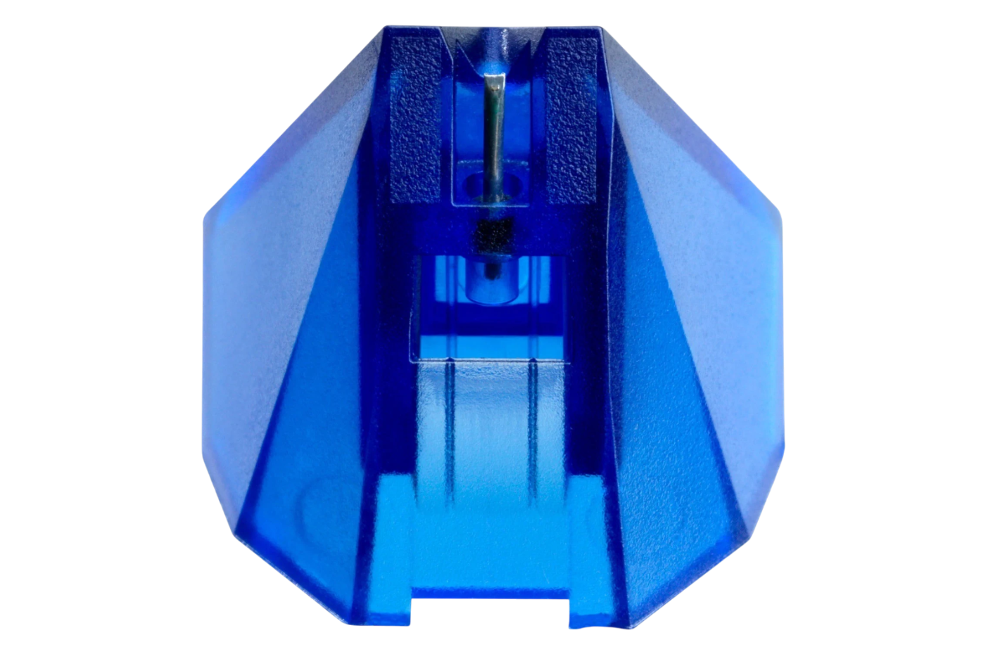 Salon 1 Audio Ortofon Stylus 2M Blue replacement featuring a translucent blue housing and nude elliptical diamond tip