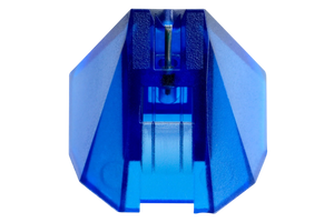 Salon 1 Audio Ortofon Stylus 2M Blue replacement featuring a translucent blue housing and nude elliptical diamond tip