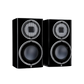 Salon 1 Audio Monitor Audio Platinum 100 3G bookshelf speakers in piano black with MPD III tweeter and RDT III driver.