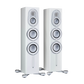 Salon 1 Audio Monitor Audio Platinum 200 3G floorstanding speakers in a sleek Pure Satin White finish.