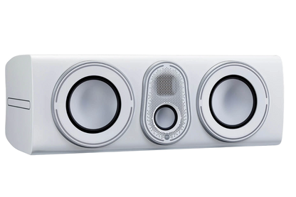 Salon 1 Audio Monitor Audio Platinum C250 3G center channel speaker in a sleek pure satin white finish.