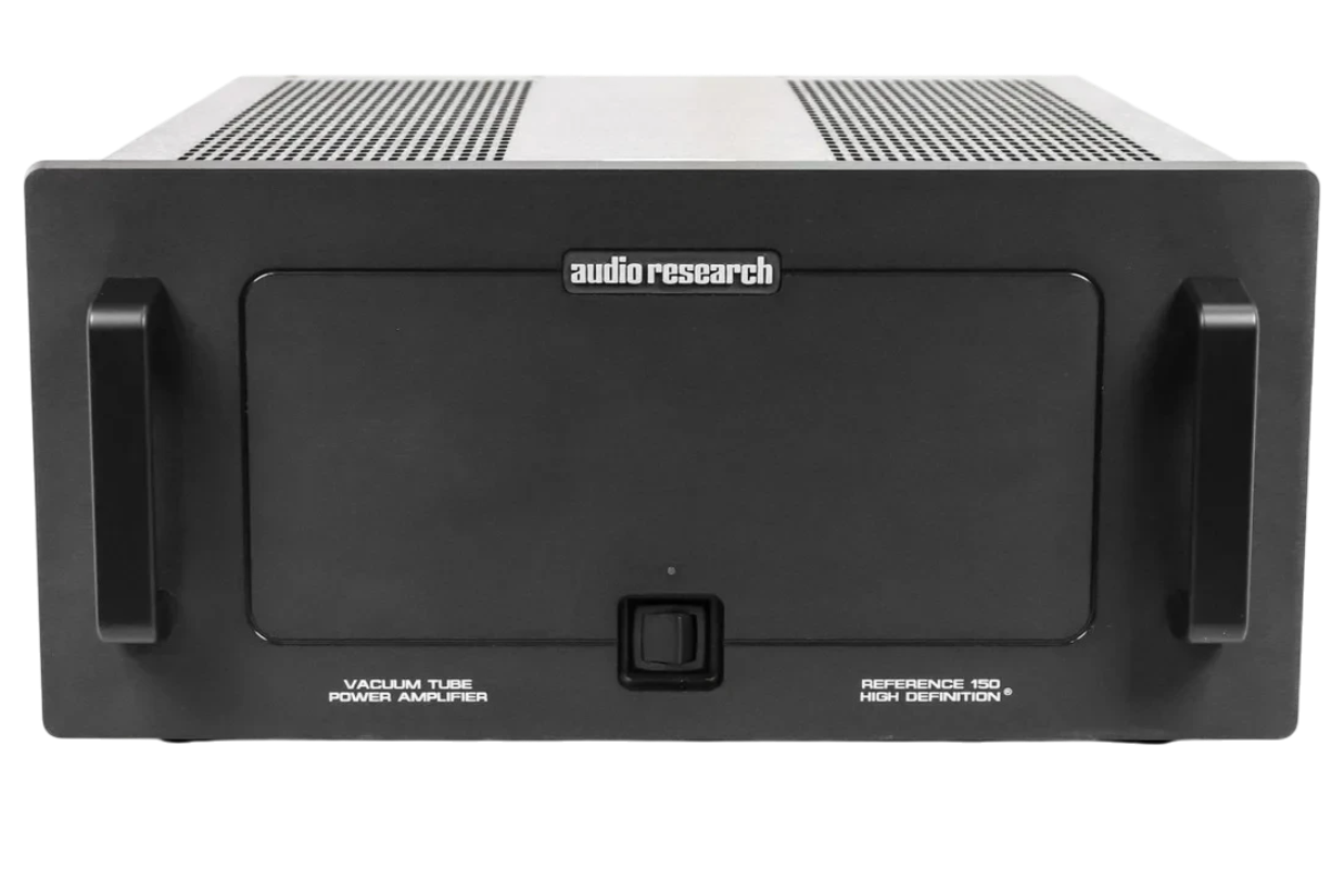 Salon 1 Audio certified pre-owned Audio Research REF150SE black stereo tube power amplifier front view
