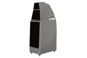 Salon 1 Audio Wilson Audio Sasha V floorstanding speaker in GT Silver finish with a sleek, high-end modular design.