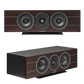 Salon 1 Audio Sonus faber Lumina Center I speaker in walnut wood finish with black leather and dual drivers.