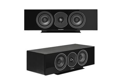 Salon 1 Audio Sonus faber Lumina Center I black center channel speaker showing front and angled views