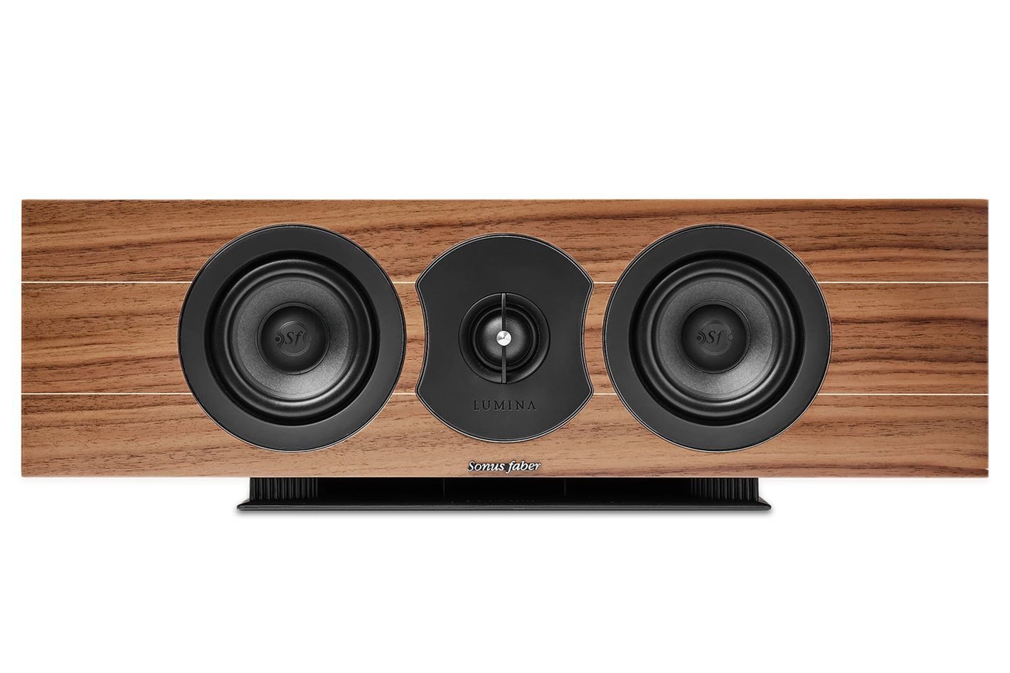 Salon 1 Audio Sonus faber Lumina Center I walnut wood center channel speaker with dual midwoofers and silk dome tweeter