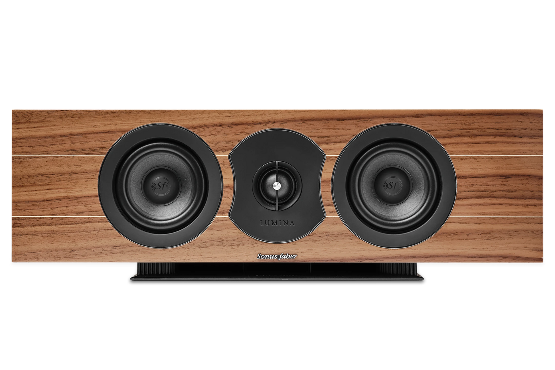 Salon 1 Audio Sonus faber Lumina Center I walnut wood center channel speaker with dual midwoofers and silk dome tweeter