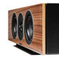 Salon 1 Audio Sonus faber Lumina Center I speaker in walnut wood finish with black leather and dual drivers