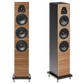 Salon 1 Audio Sonus faber Lumina III floorstanding speakers in walnut wood finish with black leather accents