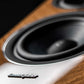 Salon 1 Audio Sonus faber Lumina V Amator floorstanding speaker featuring a walnut wood finish and black driver cone