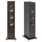 Salon 1 Audio Sonus faber Lumina V floorstanding speakers in dark wood finish with black leather and three drivers.