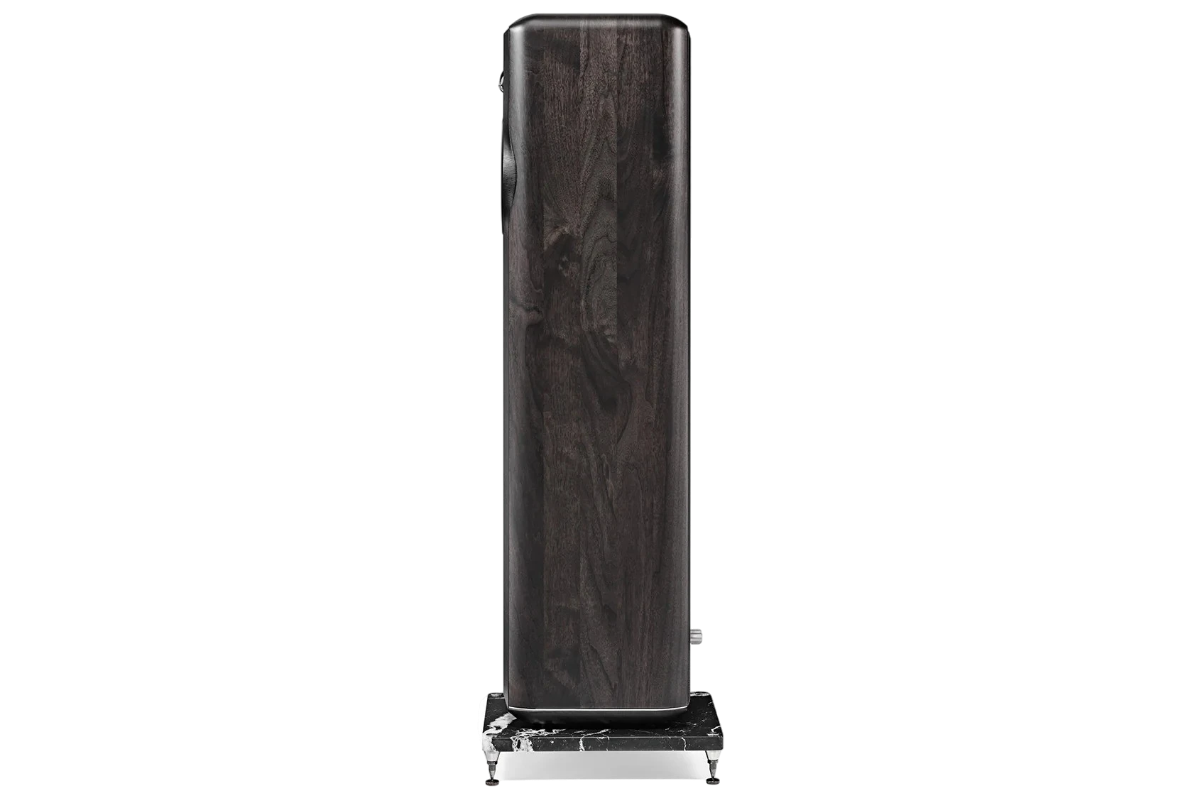 Salon 1 Audio Sonus faber Maxima Amator floorstanding speaker in solid walnut with a Port Saint Laurent marble base