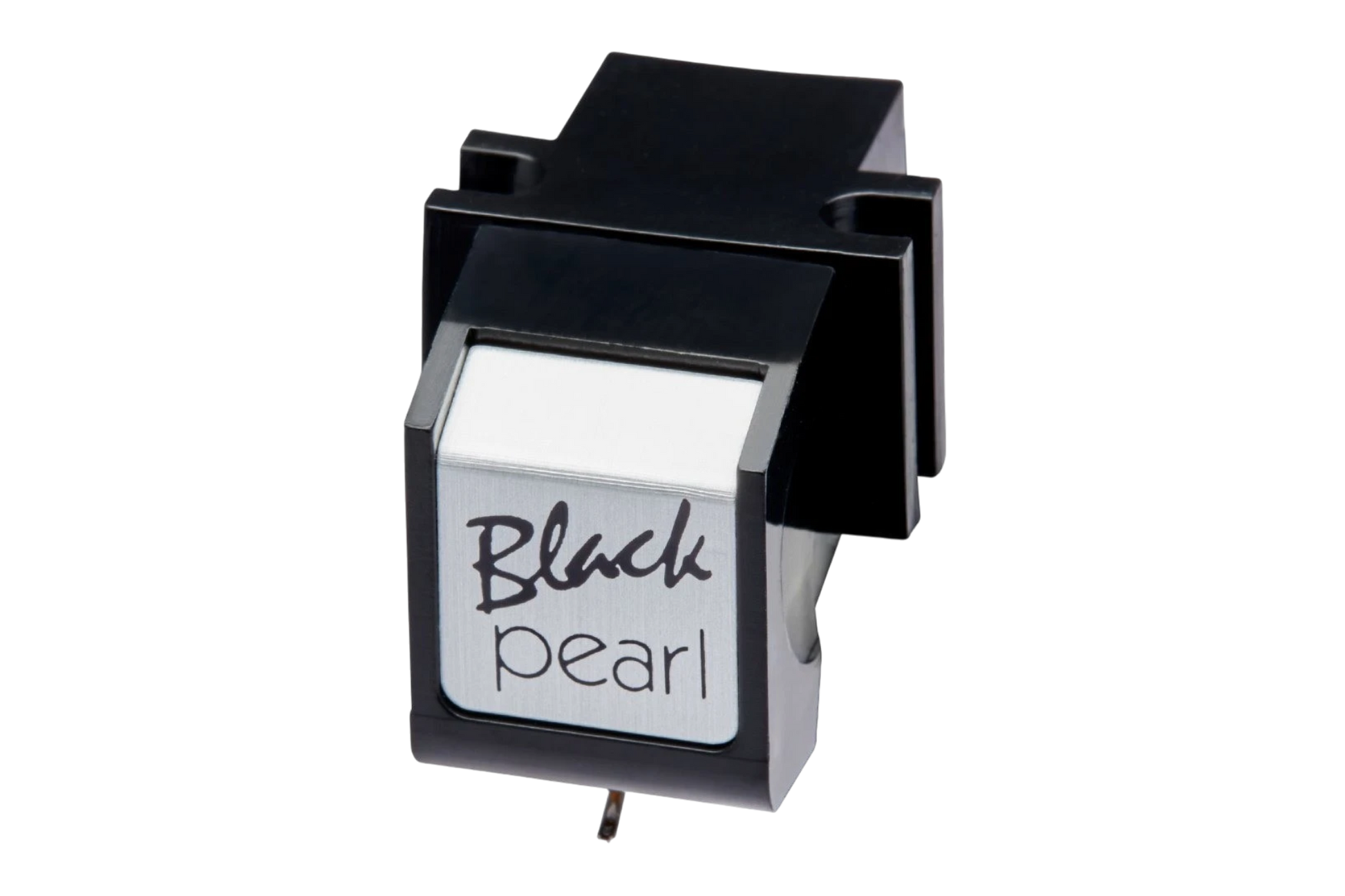 Salon 1 Audio Sumiko Black Pearl moving magnet phono cartridge with a black body and silver front plate