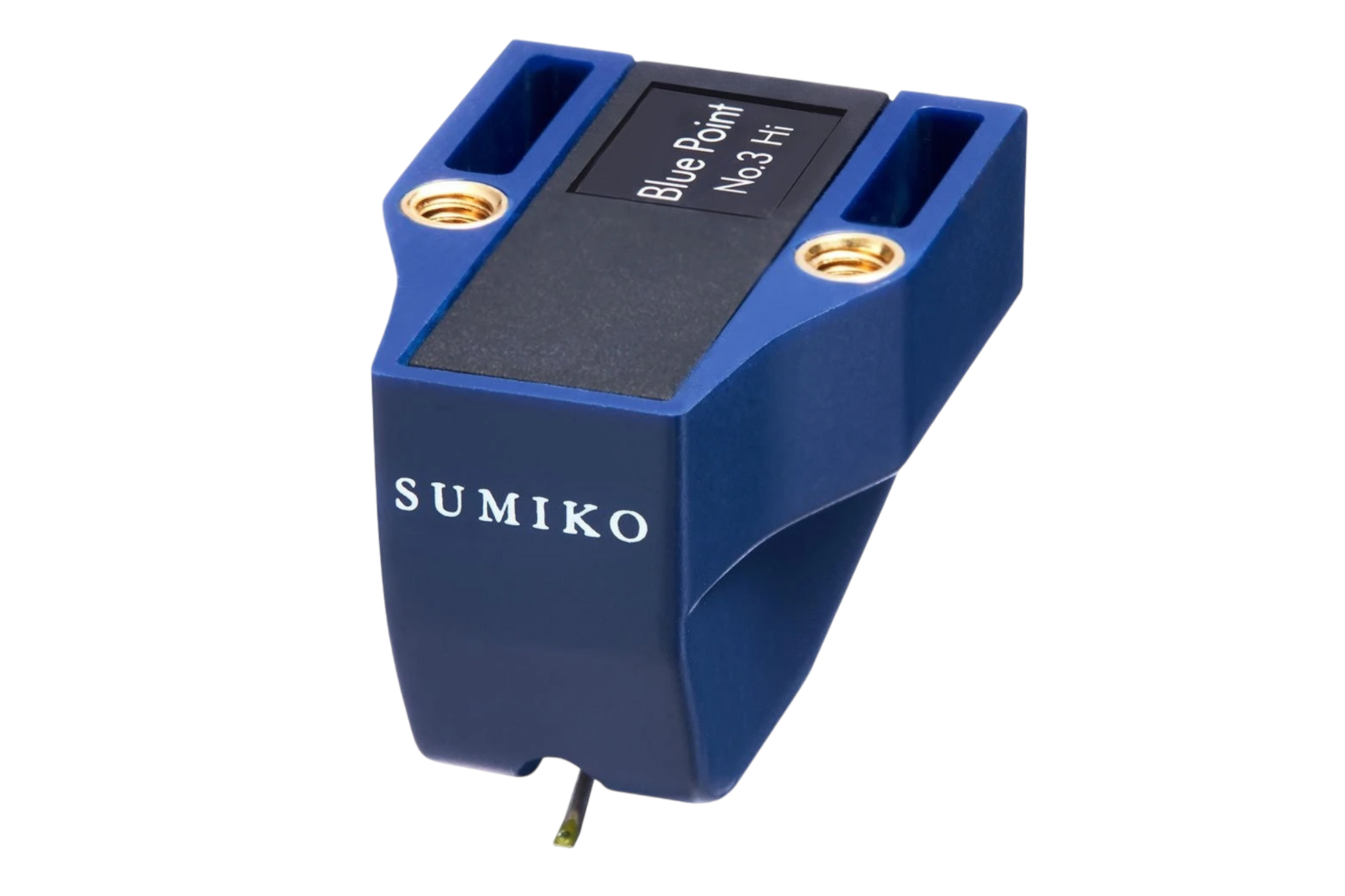 Salon 1 Audio Sumiko Blue Point No. 3 High output moving coil phono cartridge with a blue body and elliptical stylus.