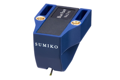 Salon 1 Audio Sumiko Blue Point No. 3 High output moving coil phono cartridge with a blue body and elliptical stylus.