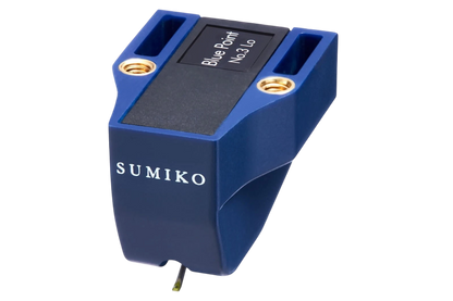 Salon 1 Audio Sumiko Blue Point No. 3 Low moving coil phono cartridge in blue with an elliptical stylus
