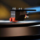 Salon 1 Audio Sumiko Moonstone moving magnet phono cartridge with elliptical stylus playing a vinyl record
