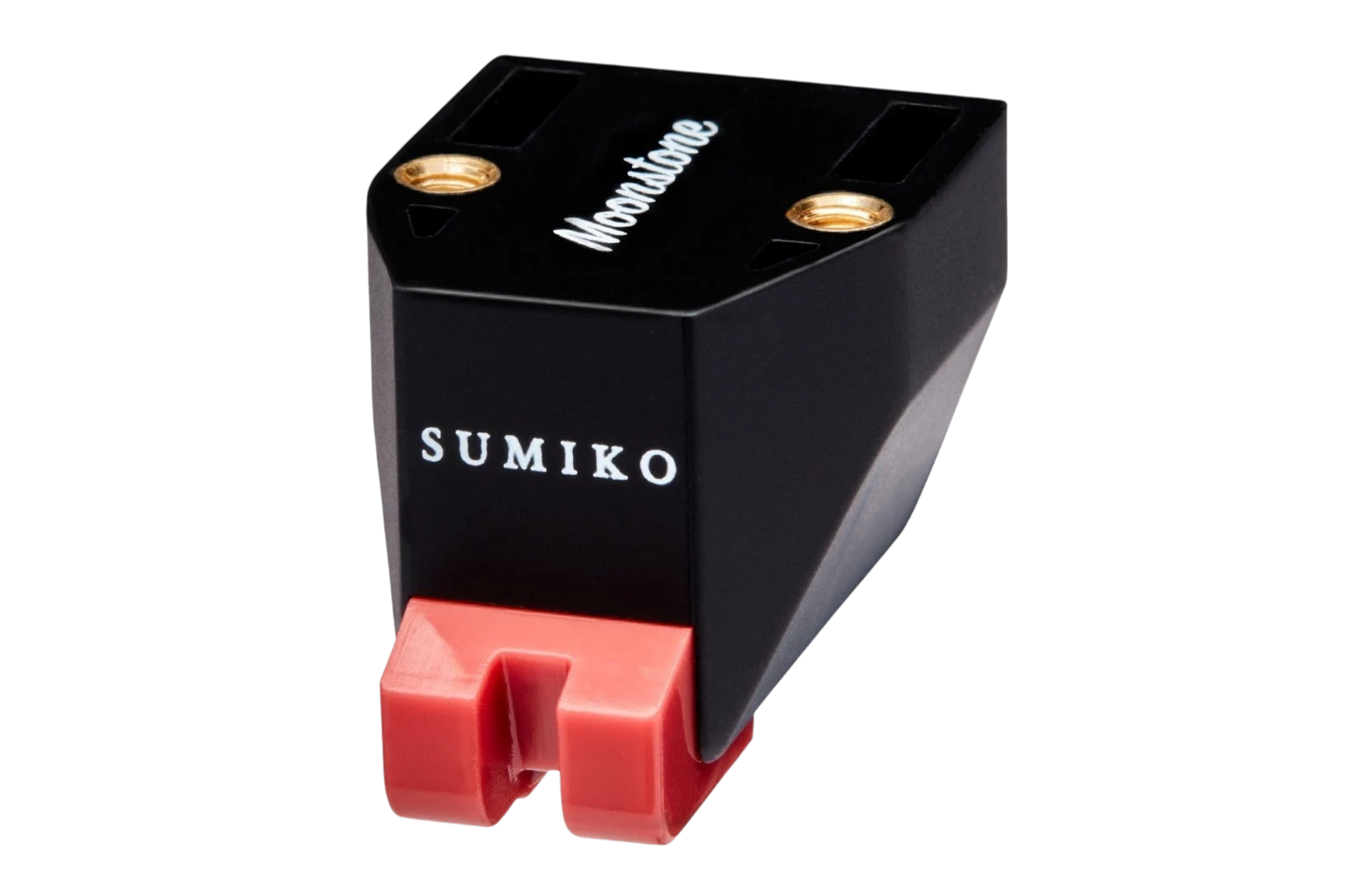 Salon 1 Audio Sumiko Moonstone moving magnet phono cartridge with a black body and distinctive red stylus assembly