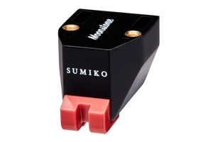 Salon 1 Audio Sumiko Moonstone moving magnet phono cartridge with a black body and distinctive red stylus assembly