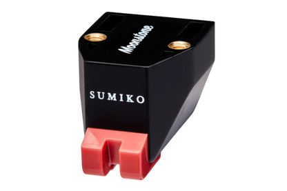 Salon 1 Audio Sumiko Moonstone moving magnet phono cartridge with a black body and distinctive red stylus assembly