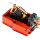 Salon 1 Audio Sumiko Oriole low output moving coil cartridge with a vibrant orange body and gold-toned generator.