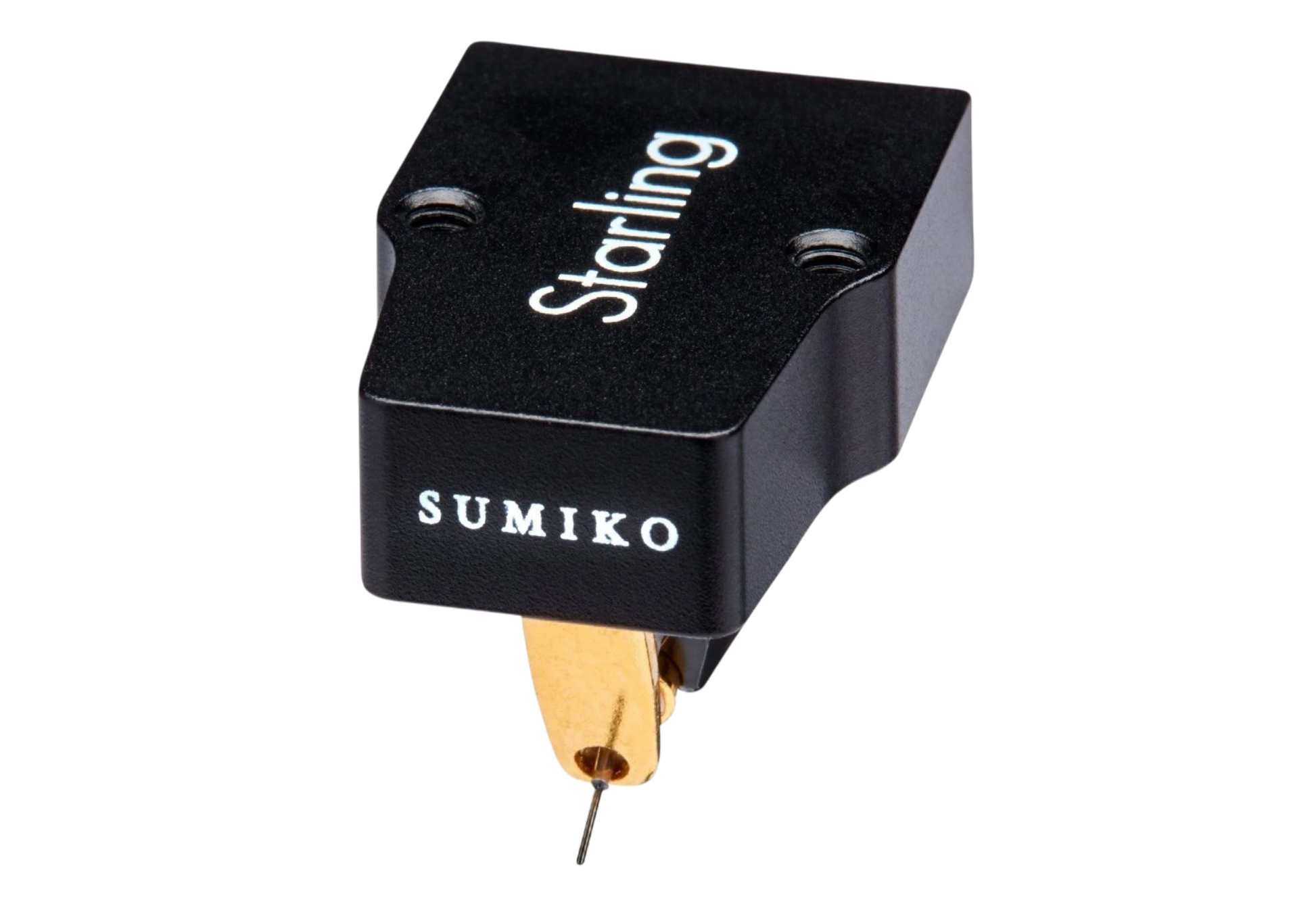 Salon 1 Audio Sumiko Starling low output moving coil cartridge with black open-body design and gold-tone headblock.