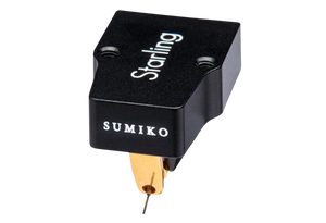 Salon 1 Audio Sumiko Starling low output moving coil cartridge with black open-body design and gold-tone headblock.