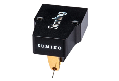 Salon 1 Audio Sumiko Starling low output moving coil cartridge with black open-body design and gold-tone headblock.