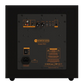 Salon 1 Audio Monitor Audio Vestra W10 powered subwoofer rear panel showing RCA inputs and controls