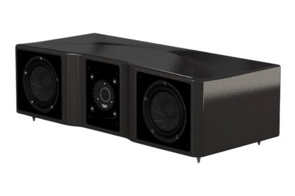 Salon 1 Audio Wilson Audio WASAE center channel speaker in a sleek black finish with dual mid-woofers and tweeter.