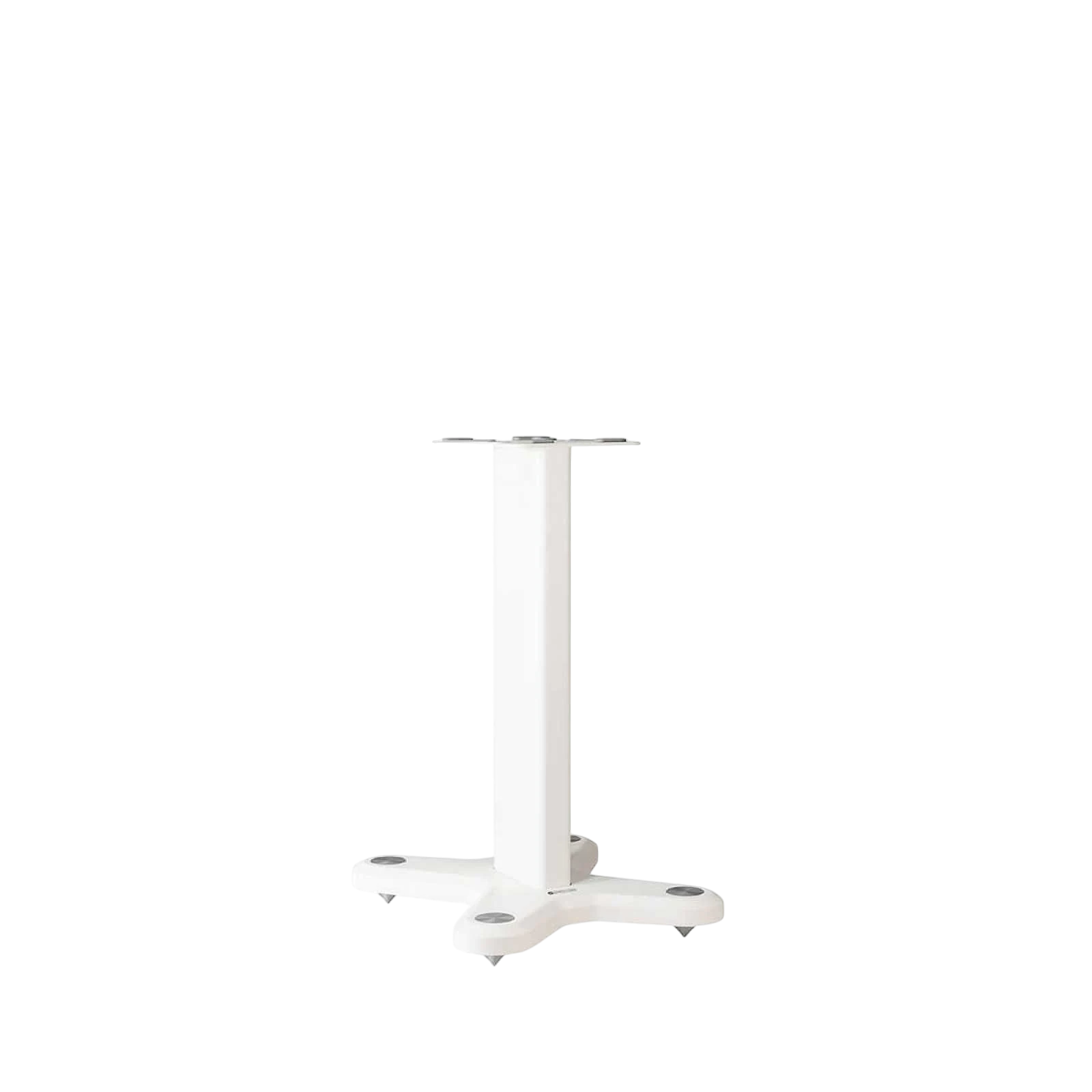 Salon 1 Audio white ST-2 universal speaker stand for bookshelf speakers with a stable four-point base