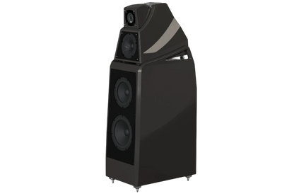 Salon 1 Audio Wilson Audio Alexia V floorstanding speaker in a sleek black finish with multi-module cabinet design.