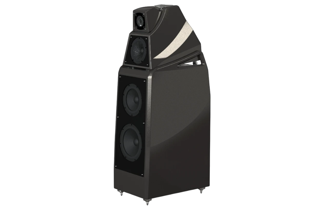 Salon 1 Audio Wilson Audio Alexia V floorstanding speaker in a sleek black finish with modular cabinet design.