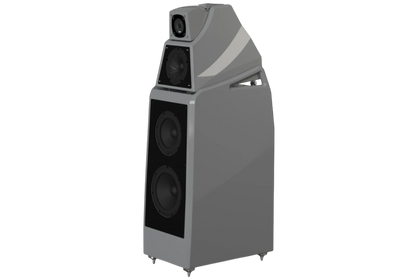 Salon 1 Audio Wilson Audio Alexia V floorstanding speaker in a sleek grey finish with advanced driver configuration.