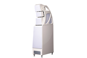 Salon 1 Audio Wilson Audio Alexx V floorstanding speaker in a sleek white finish with an open architecture gantry.