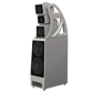 Salon 1 Audio Wilson Audio Alexx V floorstanding speaker in a sleek light grey finish with adjustable driver modules.